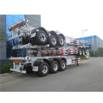 Steel frame shipping container delivery trailer